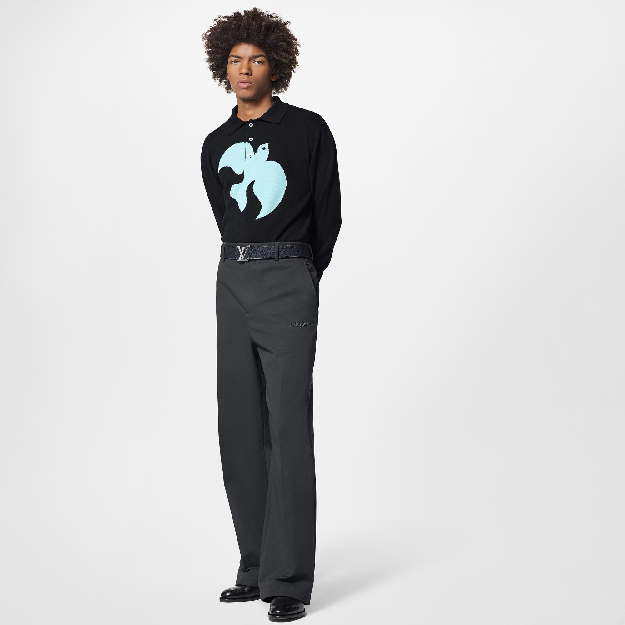 Graphic Long-Sleeved Knit Polo - Ready to Wear | LOUIS VUITTON